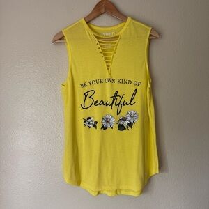❇️Hybrid Apparel Yellow Graphic Tank Top 2 for $22❇️